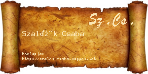 Szalók Csaba névjegykártya