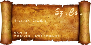 Szalók Csaba névjegykártya
