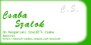 csaba szalok business card